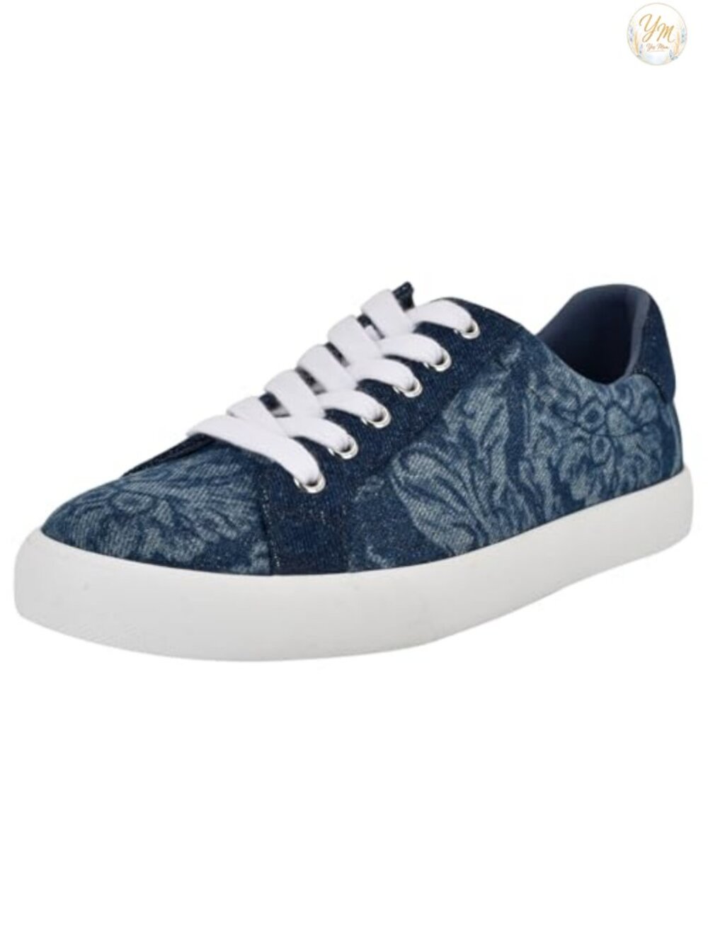 Nine West Layna Lace-Up Denim Sneakers Flat Low Top Casual Athletic Shoes